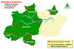 Mapa da Amazônia Ocidental 
